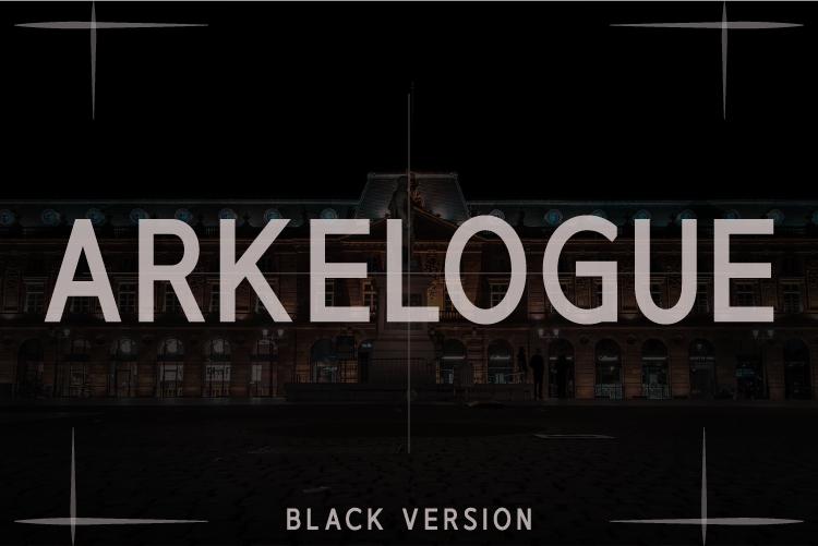 Arkelogue Black Font