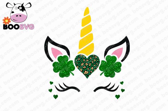 St Patrick Day Unicorn Shamrock PNG