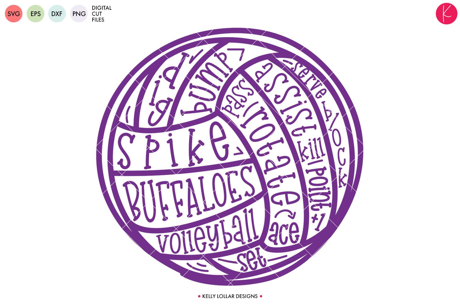 Buffaloes Volleyball Word Art