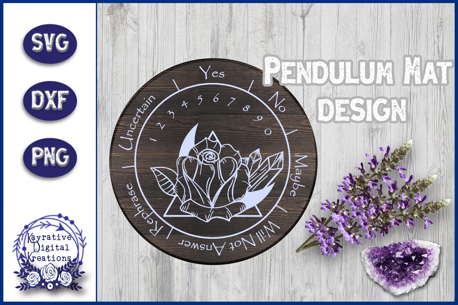 Pendulum Mat SVG Rose and Crystals