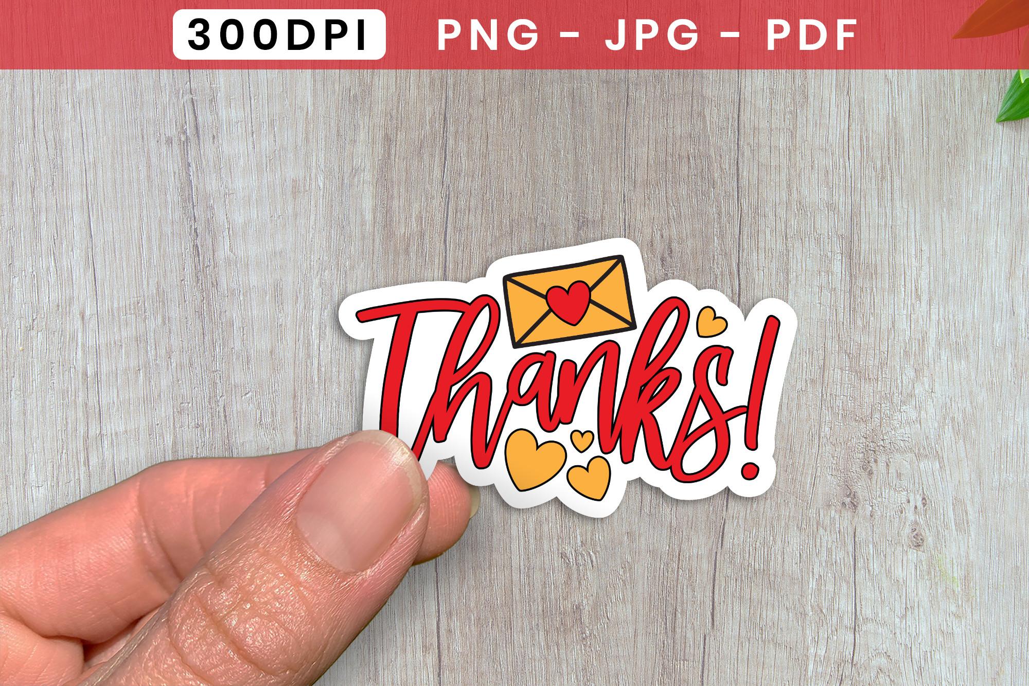 Thanks PNG, Valentine Packaging Sticker