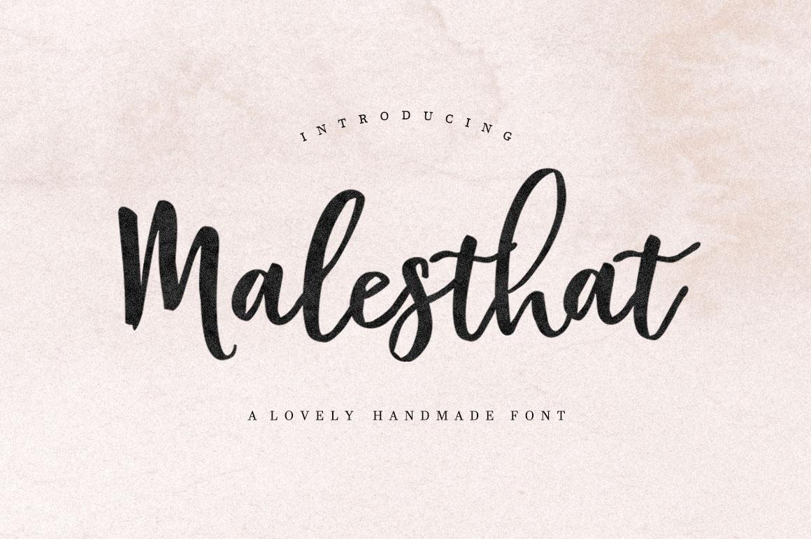Malesthat Script Font