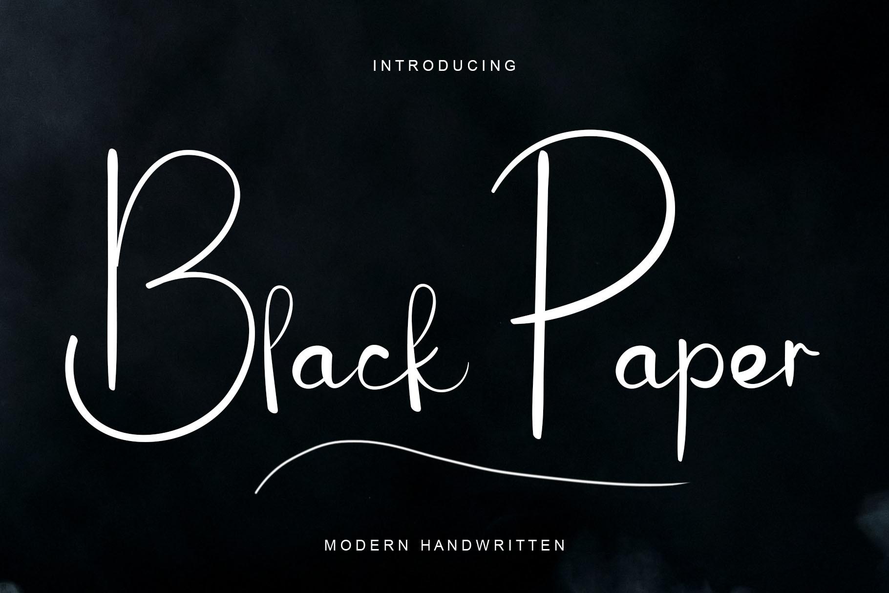 Black Paper Font