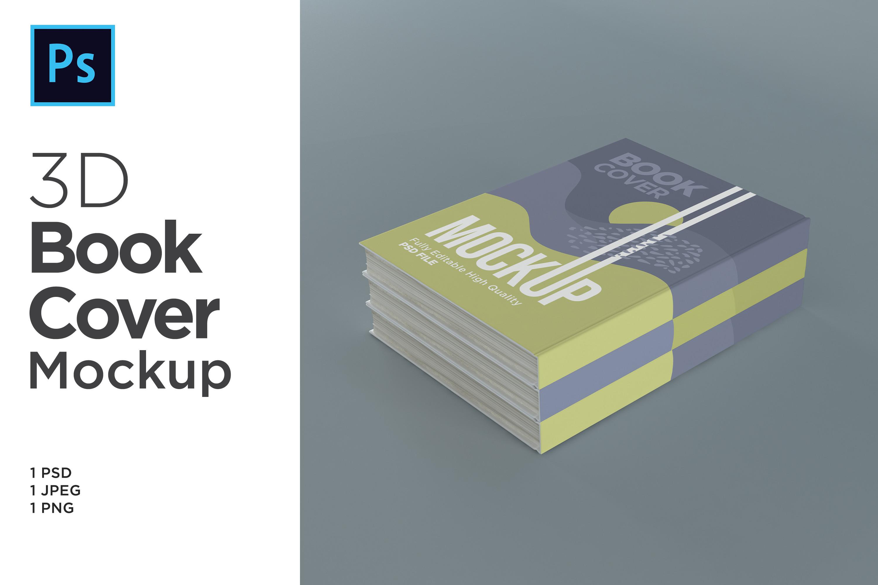 Book Cover Mockup 3d Rendering