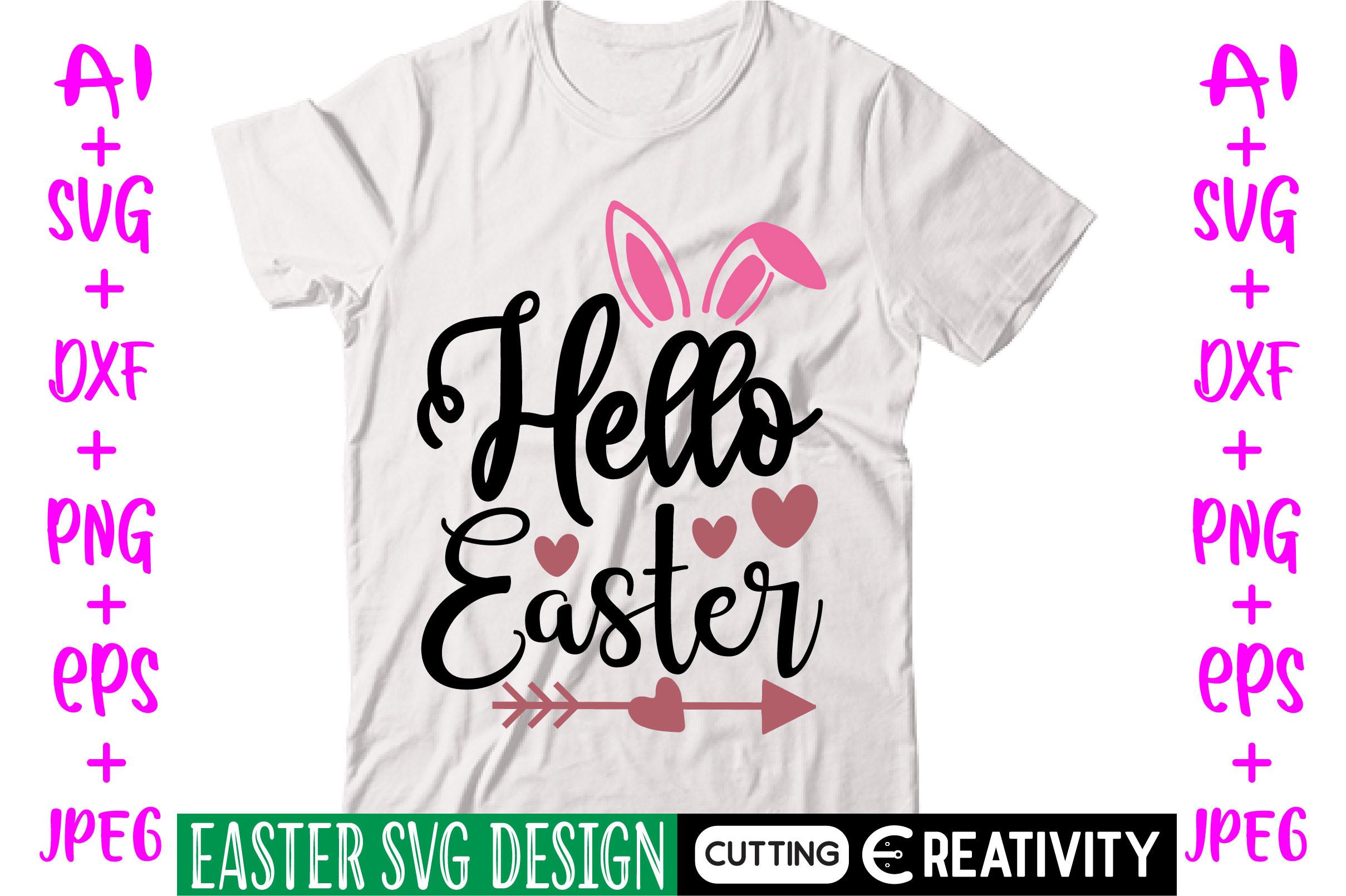 Hello Easter Svg