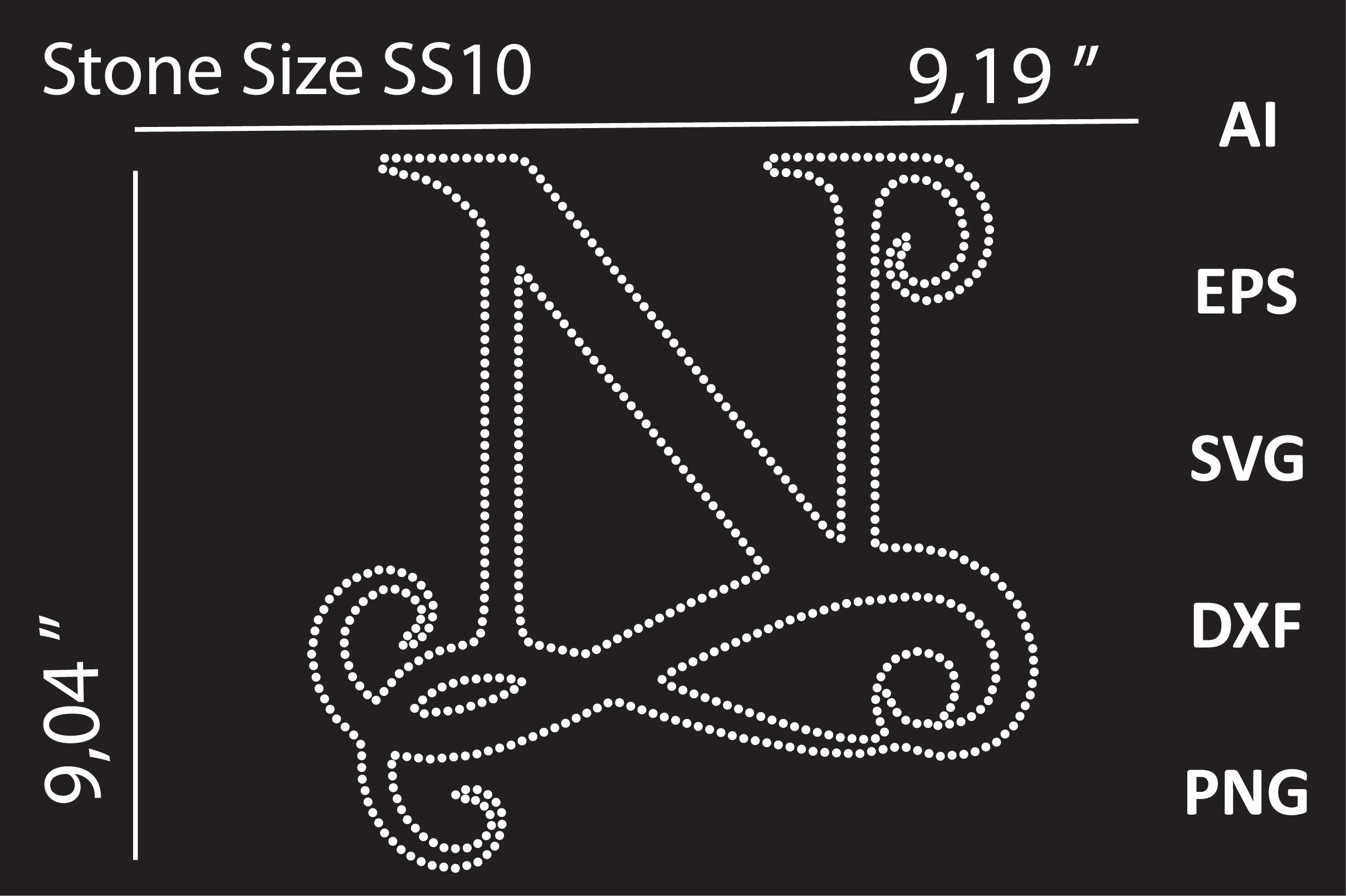 CAPITAL LETTER RHINESTONE TEMPLATE DE...