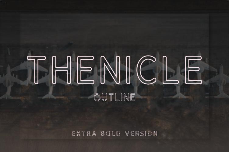 Thenicle Outline Extra Bold Font