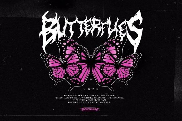 Butterfly Graphic Design for T Shirt