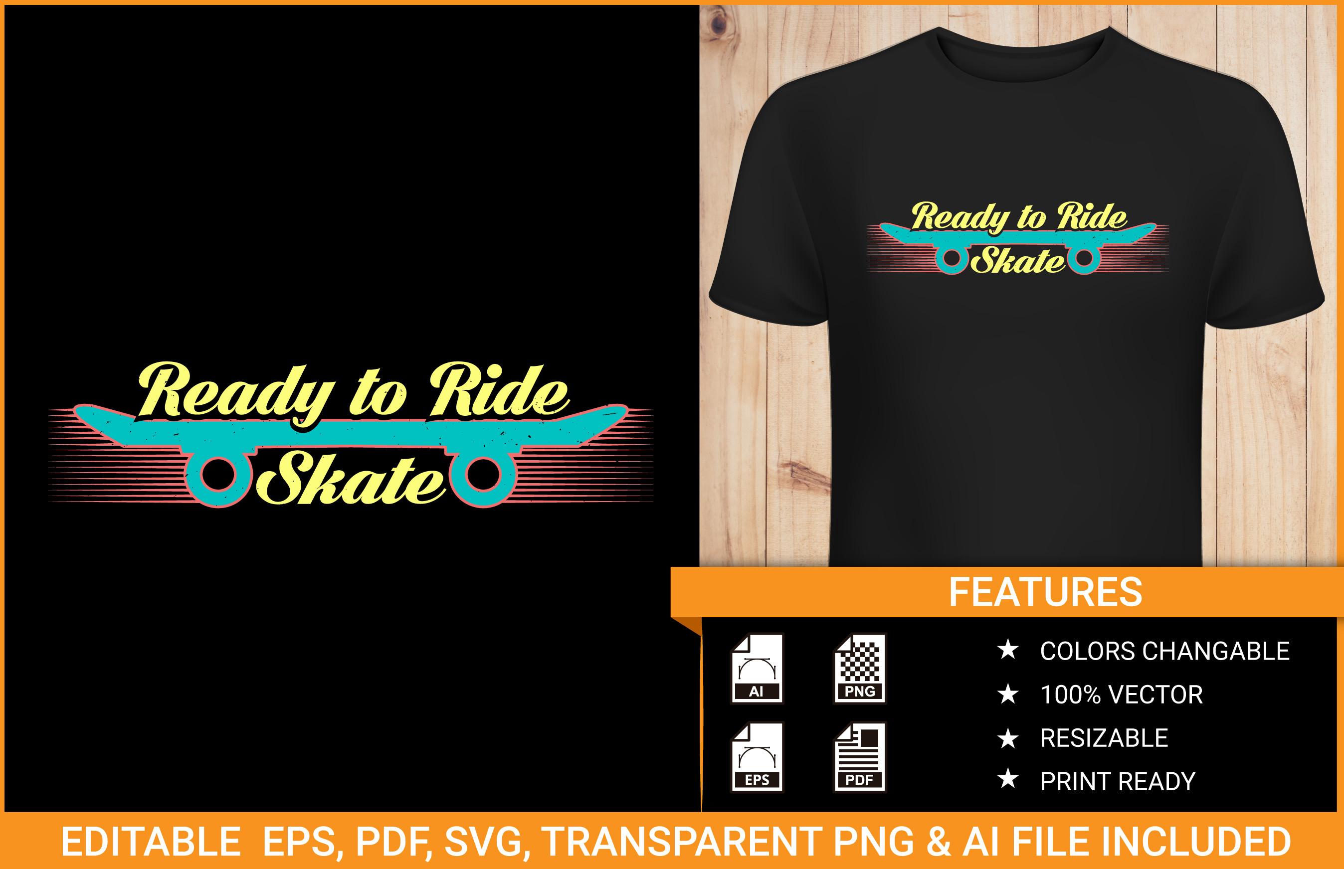 Skate T-shirt Design Illustration Vector