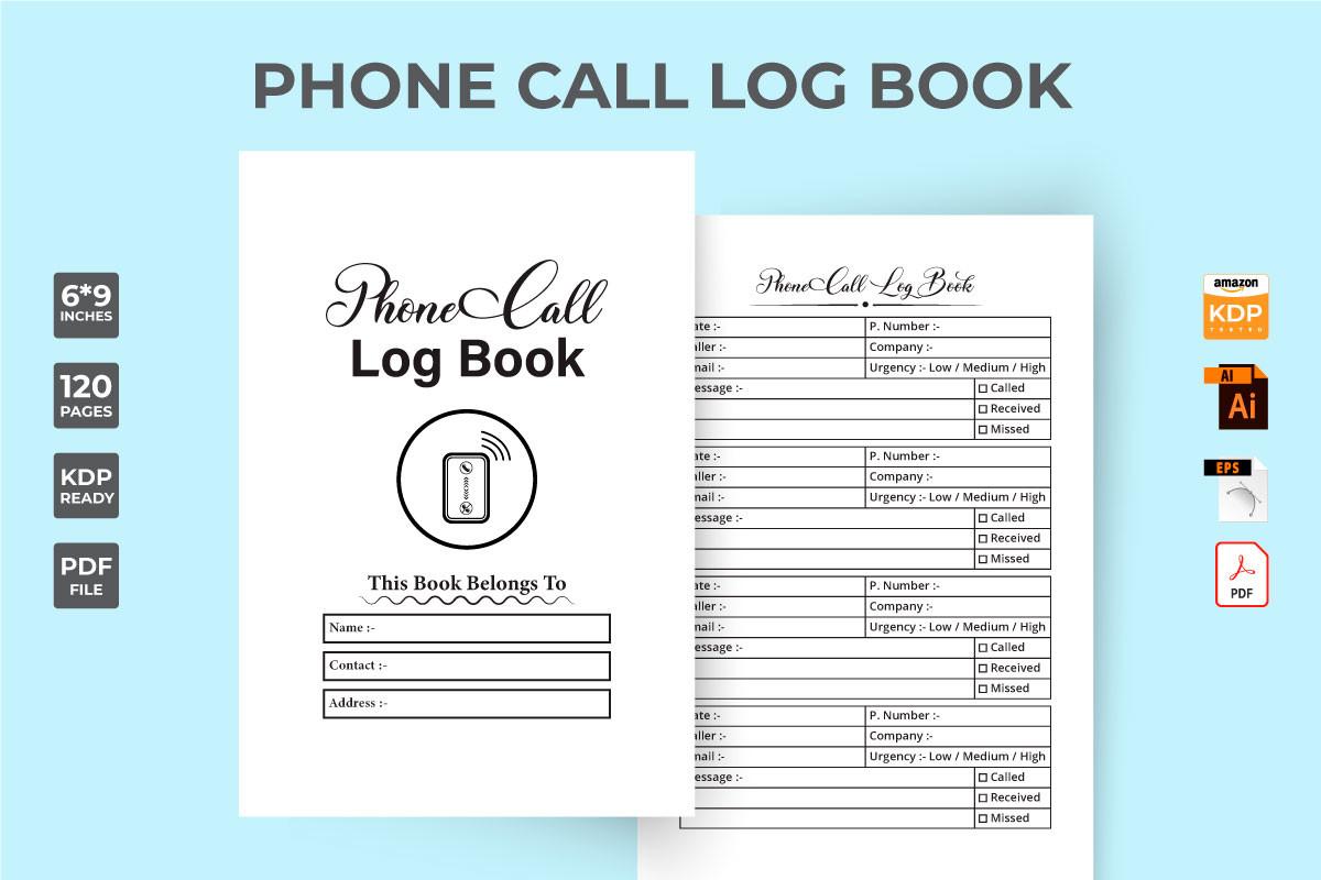 Phone Call Tracker KDP Interior Journal