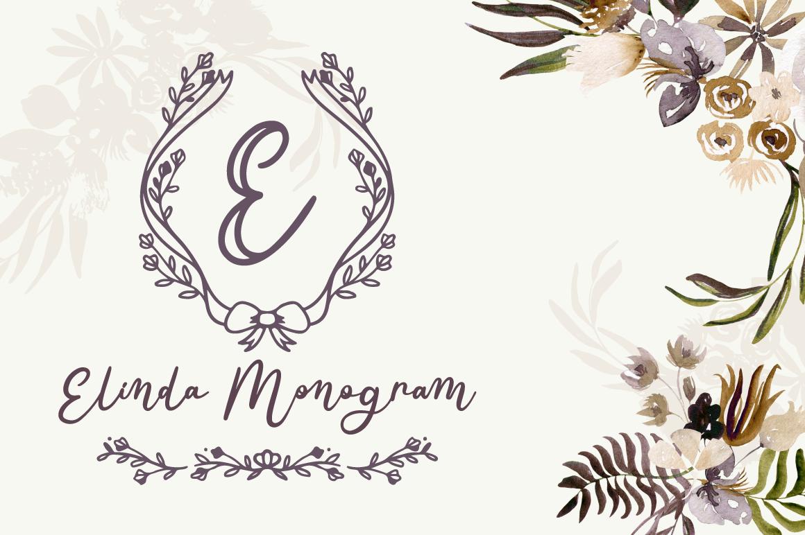 Elinda Monogram Font