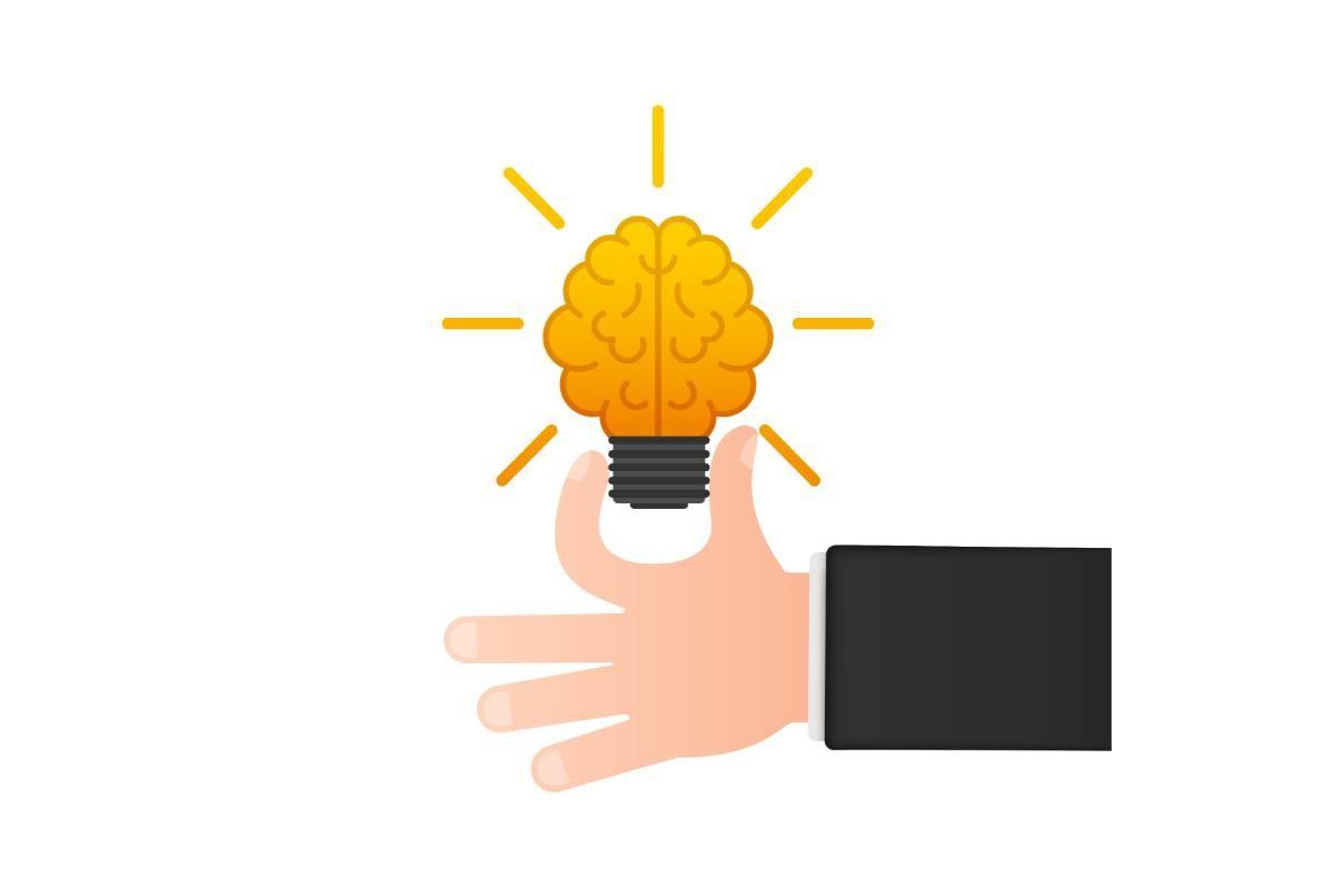 Flat Idea for Concept Design. Lightbulb