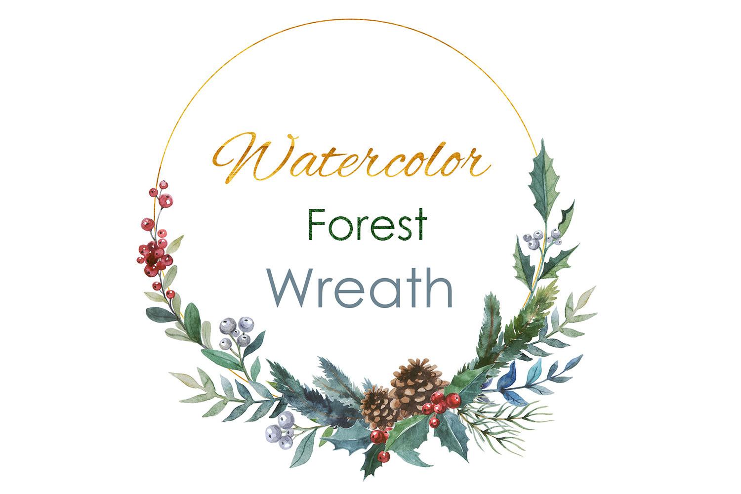 Winter Wreath Png Watercolor Wedding Png