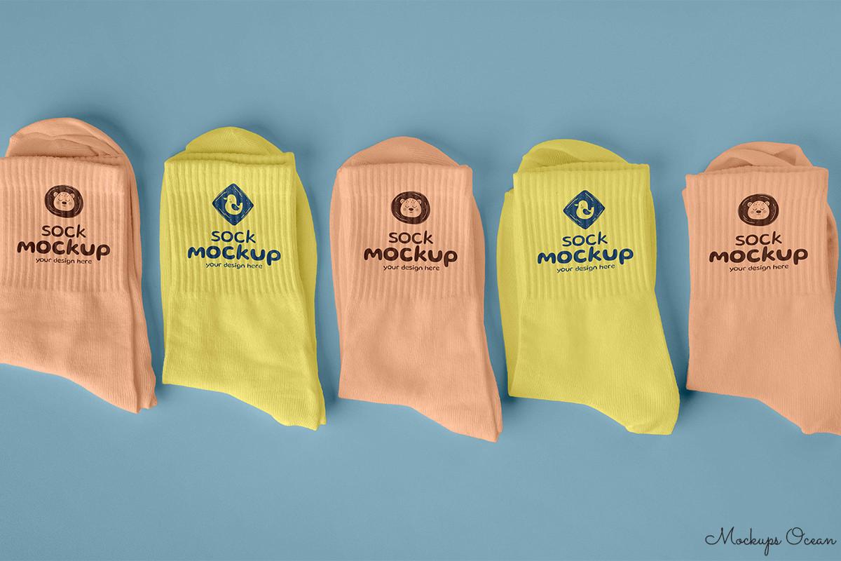 Beautiful Color Socks Mockup