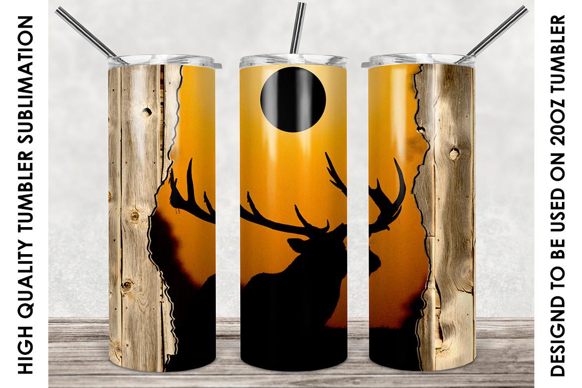 Deer and Black Sun 20oz Skinny Tumbler