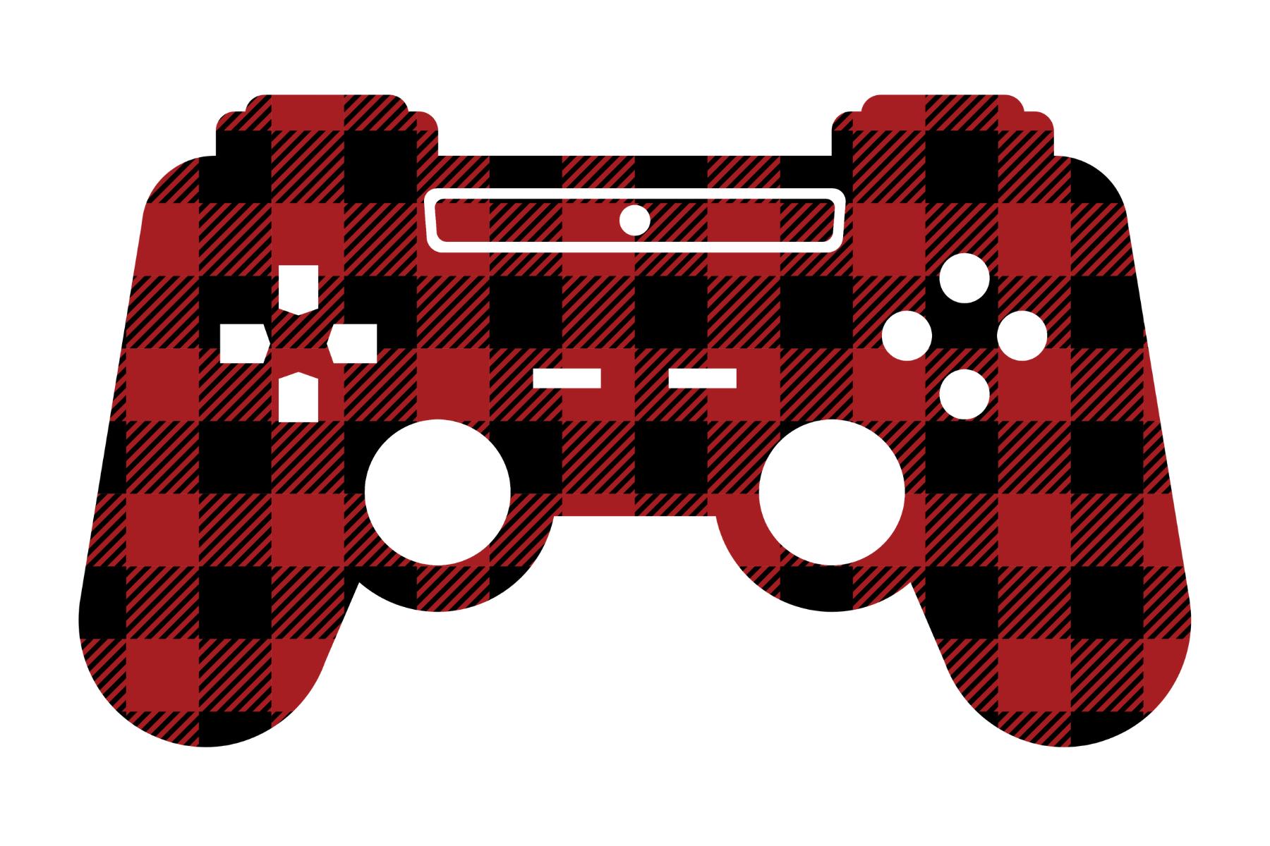 Buffalo Plaid Gaming Pad Silhouette