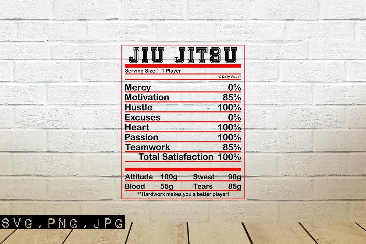 Funny Jiu Jitsu Nutrition Facts