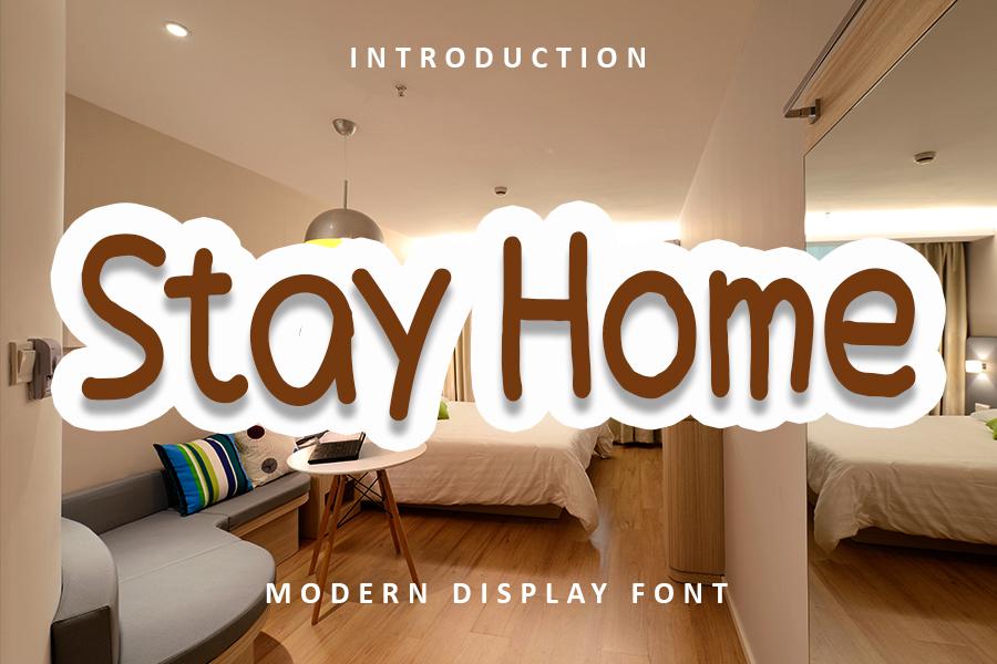 Stay Home Font