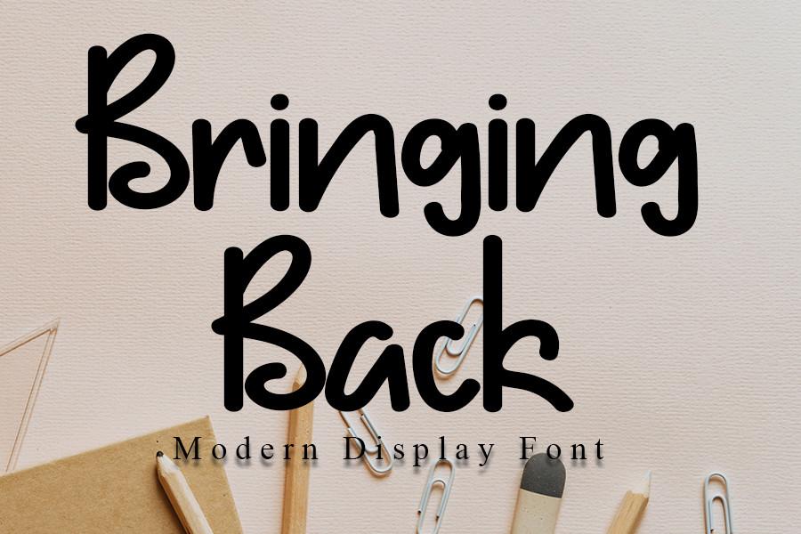 Bringing Back Font