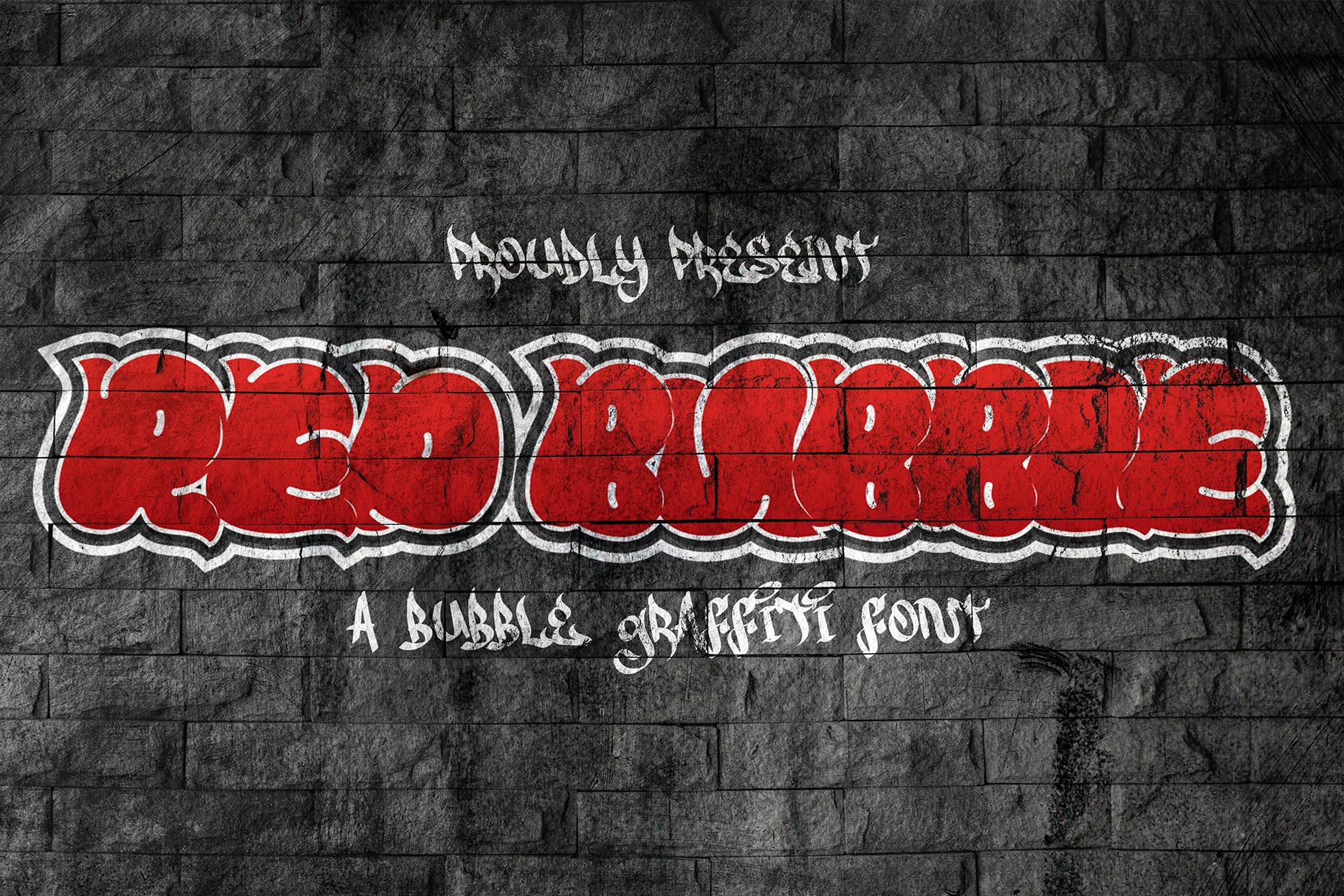 Red Bubble Font