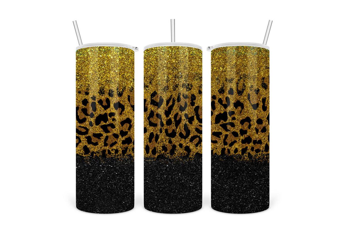 Tumbler Sublimation Leopard Gold
