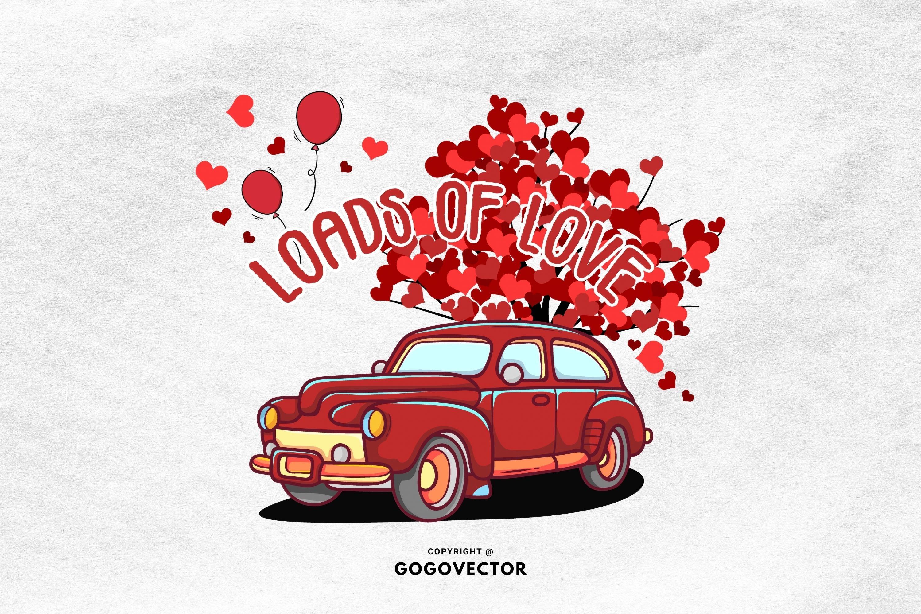Loads of Love Valentine's Png Graphic