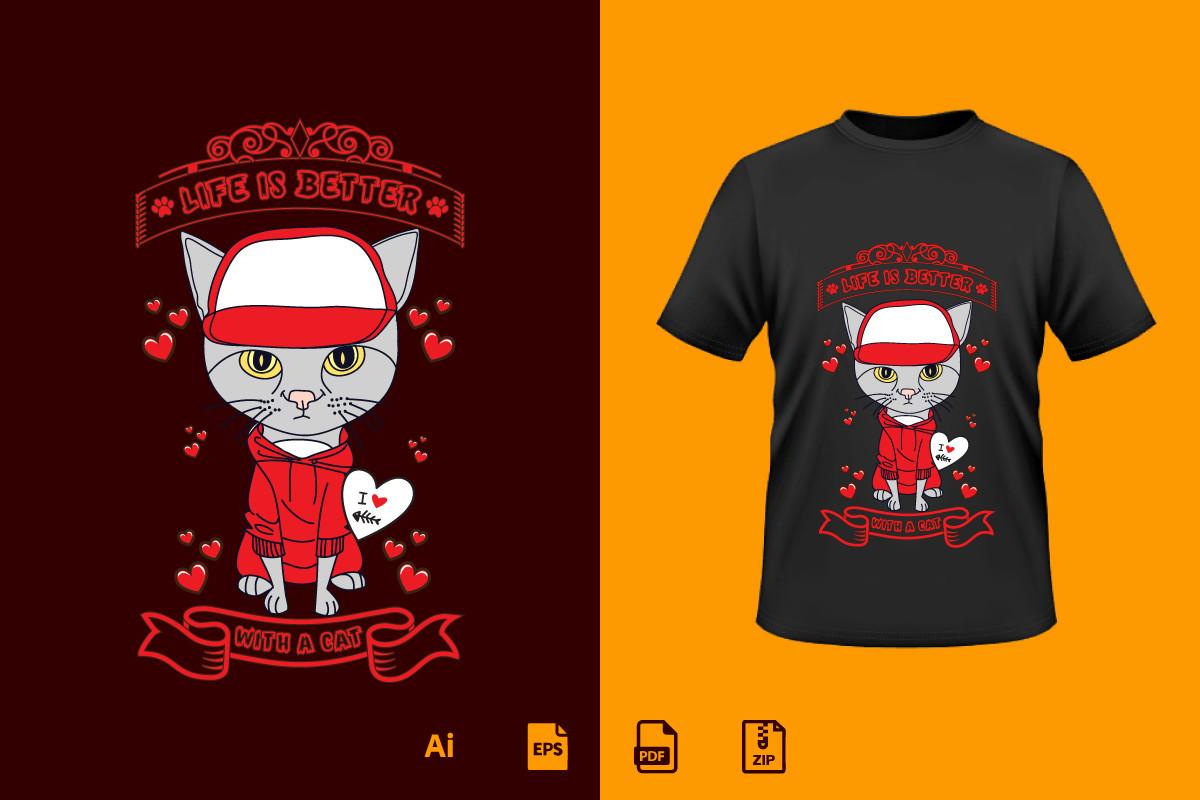 Cat Tshirt Design 31