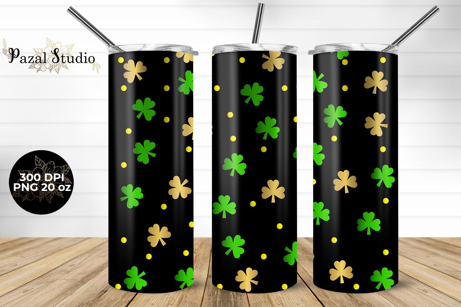 Green & Gold Clover Pattern St Patricks