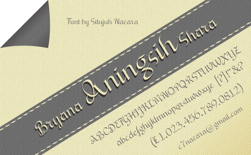 Bryana Aningsih Shara Font