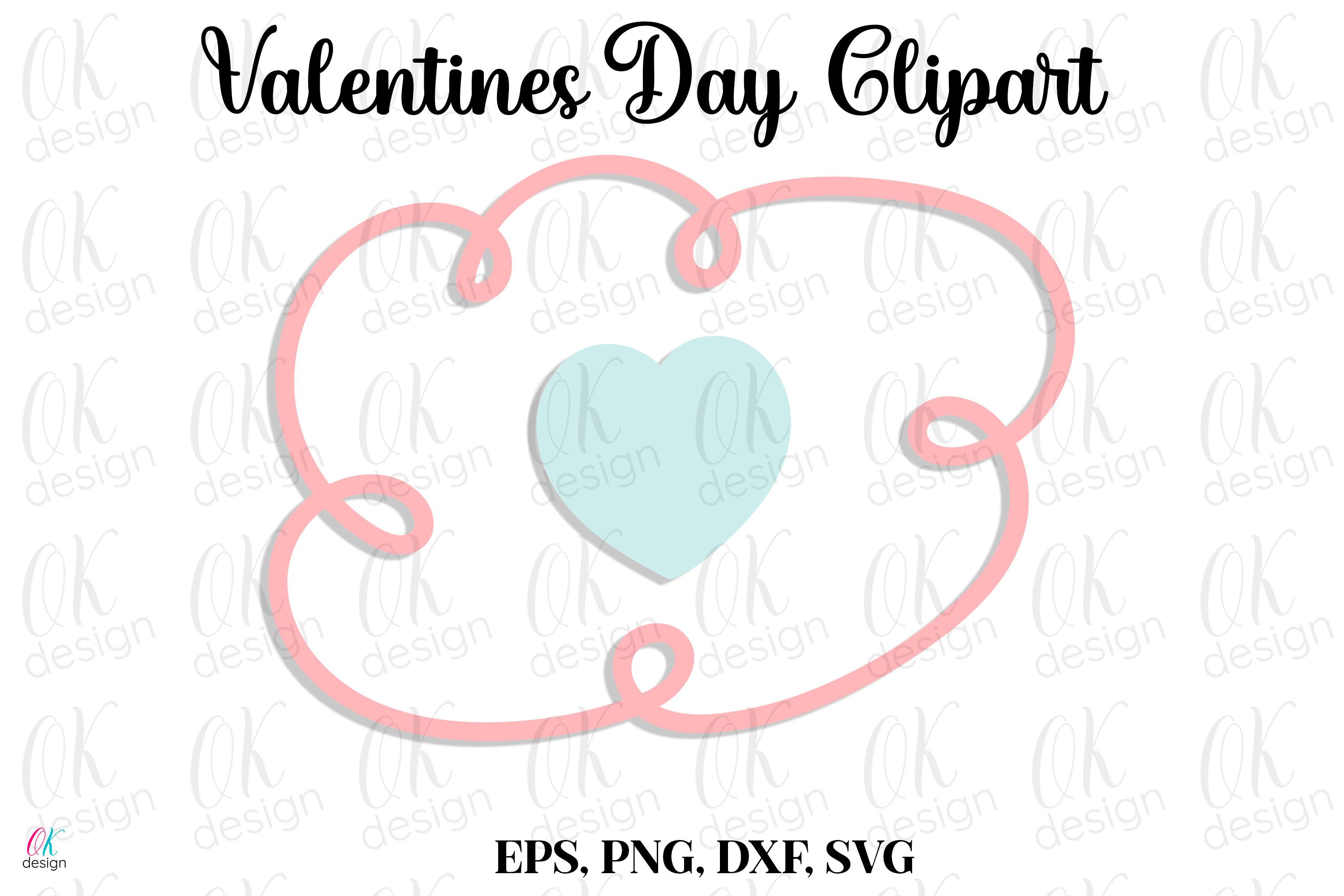 Valentines Clipart SVG, DXF, PNG Files.