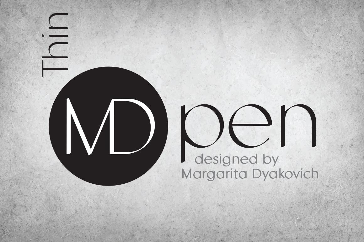 MD Pen Thin Font