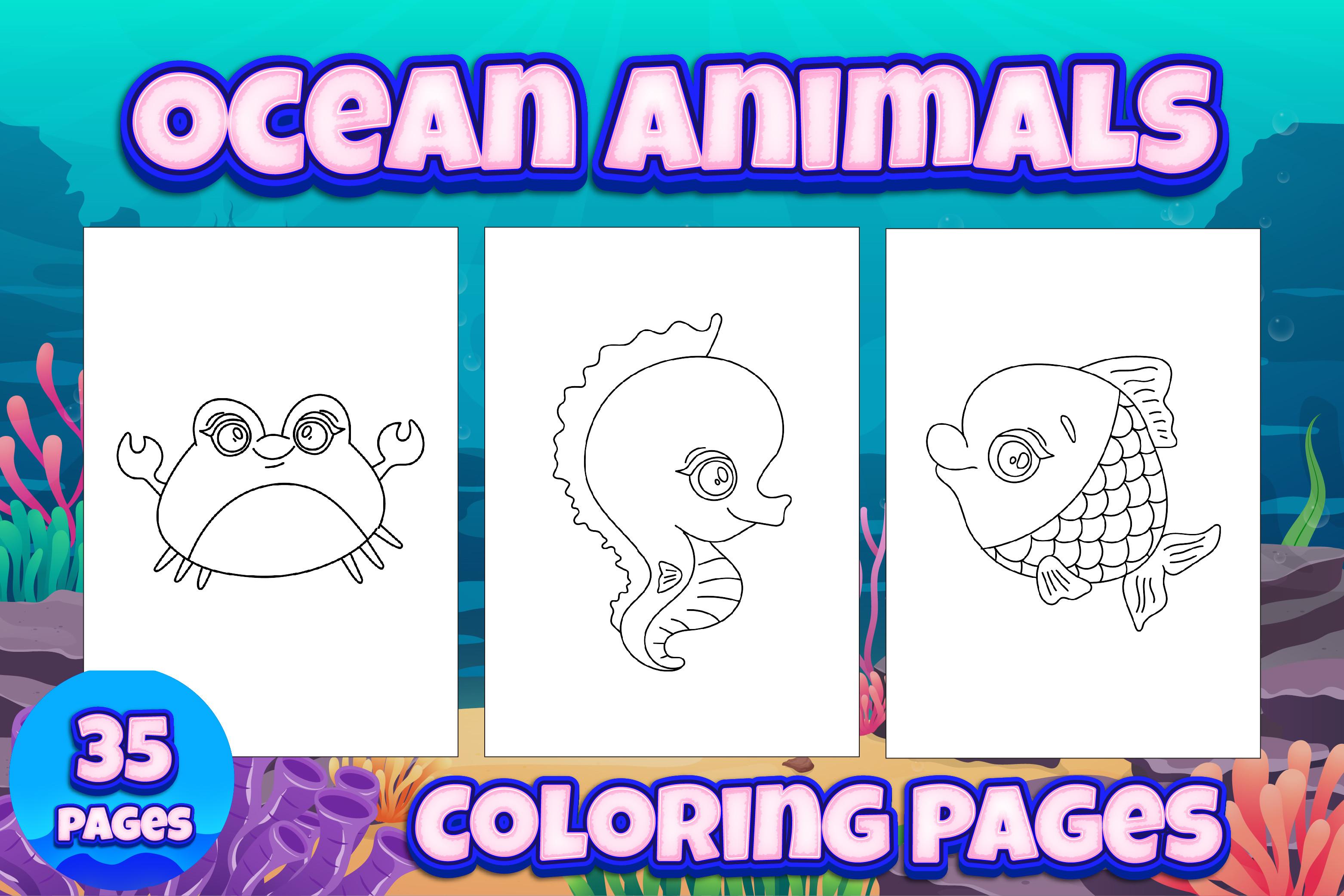 Ocean Animals Coloring Pages for Kids