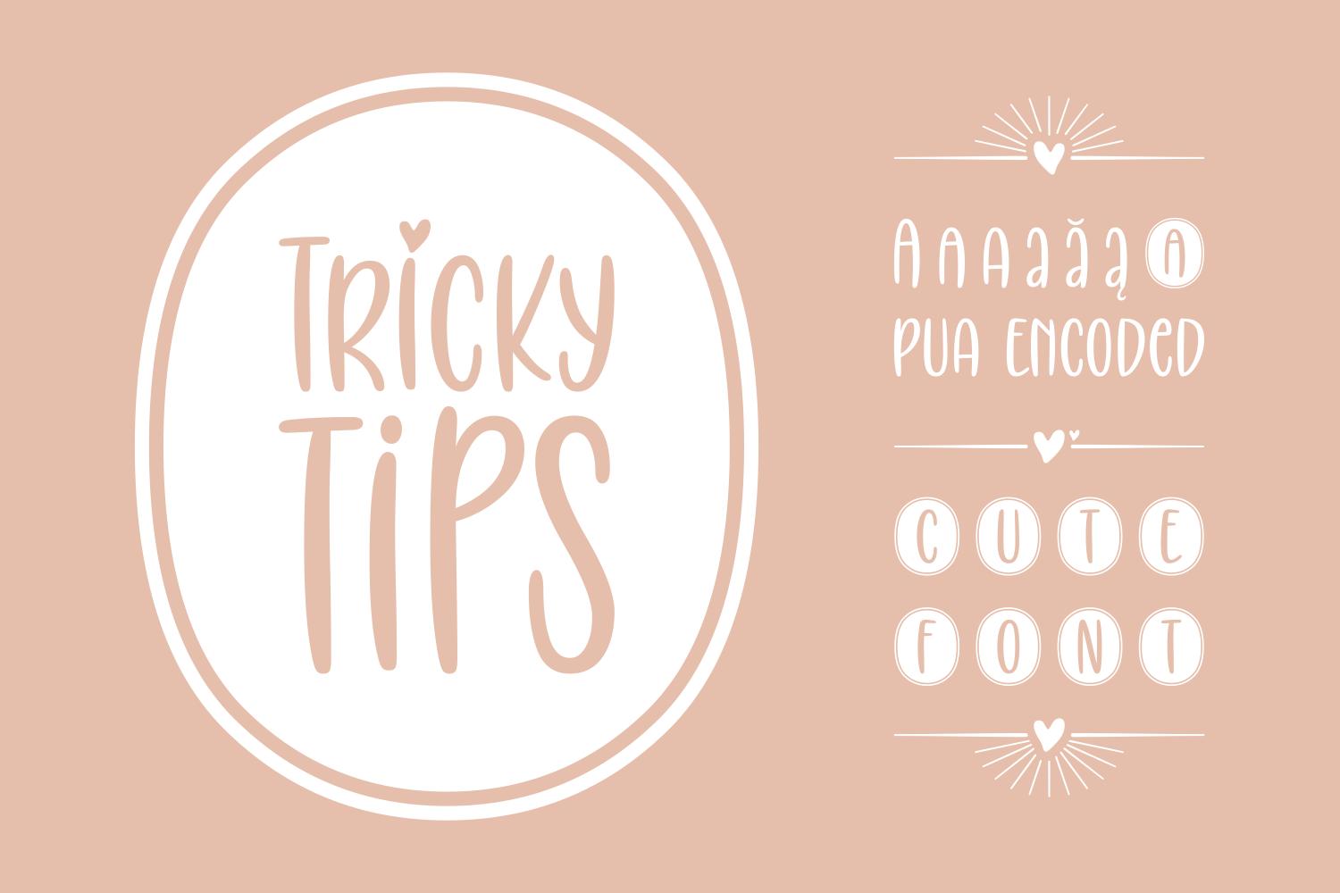 Tricky Tips Font