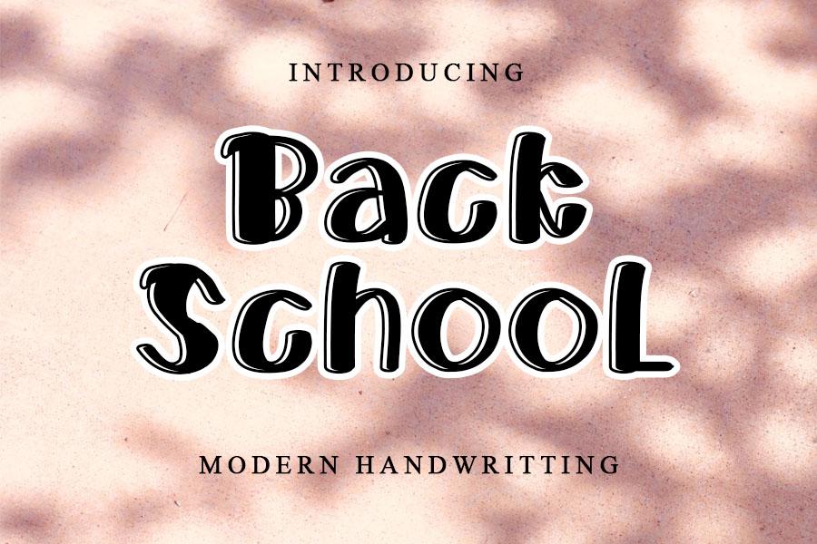 Back School Font