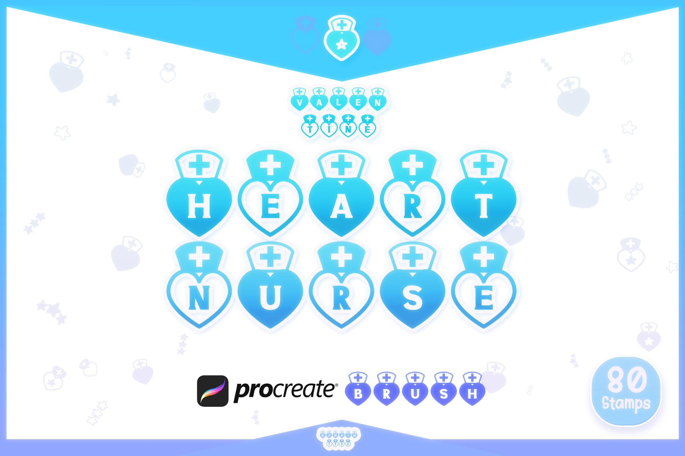 Procreate Brush Heart Nurse Valentines