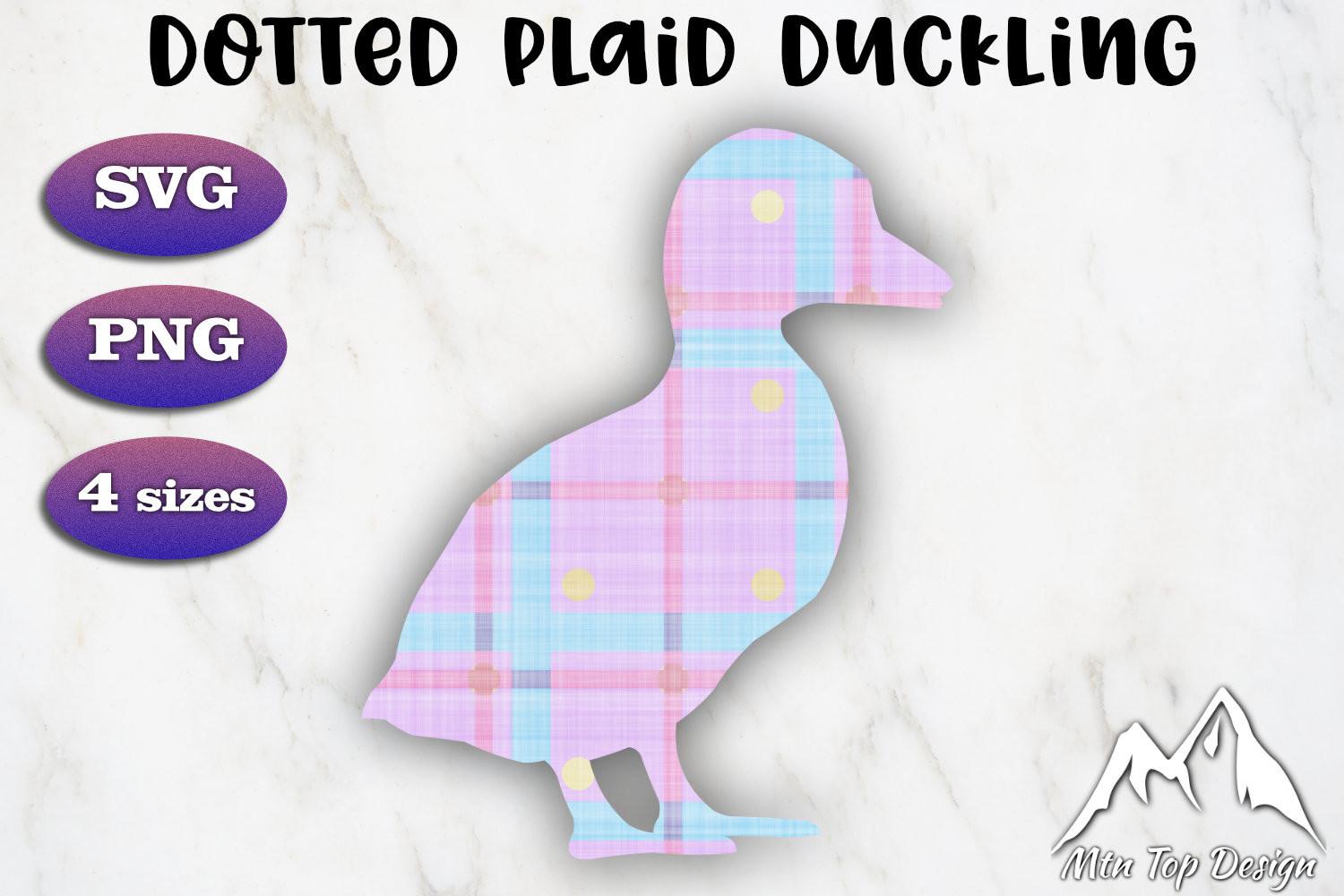 Spring Purple Dotted Plaid Duckling