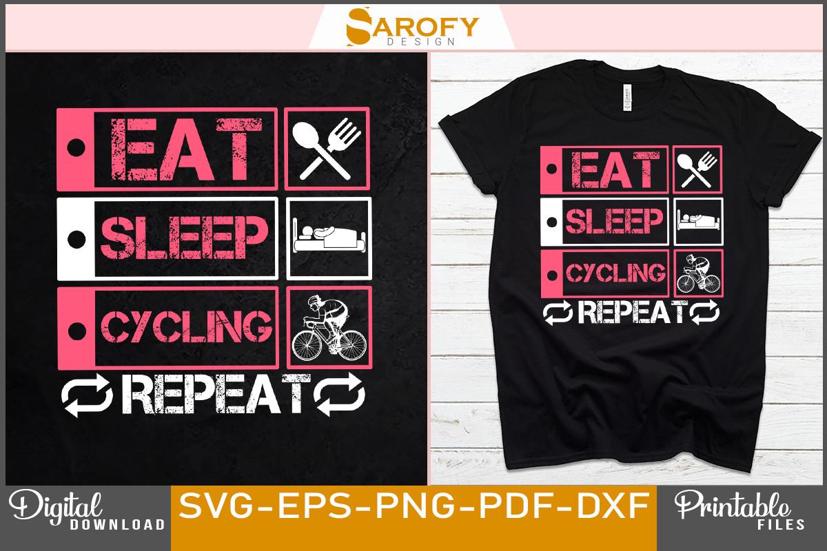Bicycling Eat Sleep Bicycle Repeat Shirt