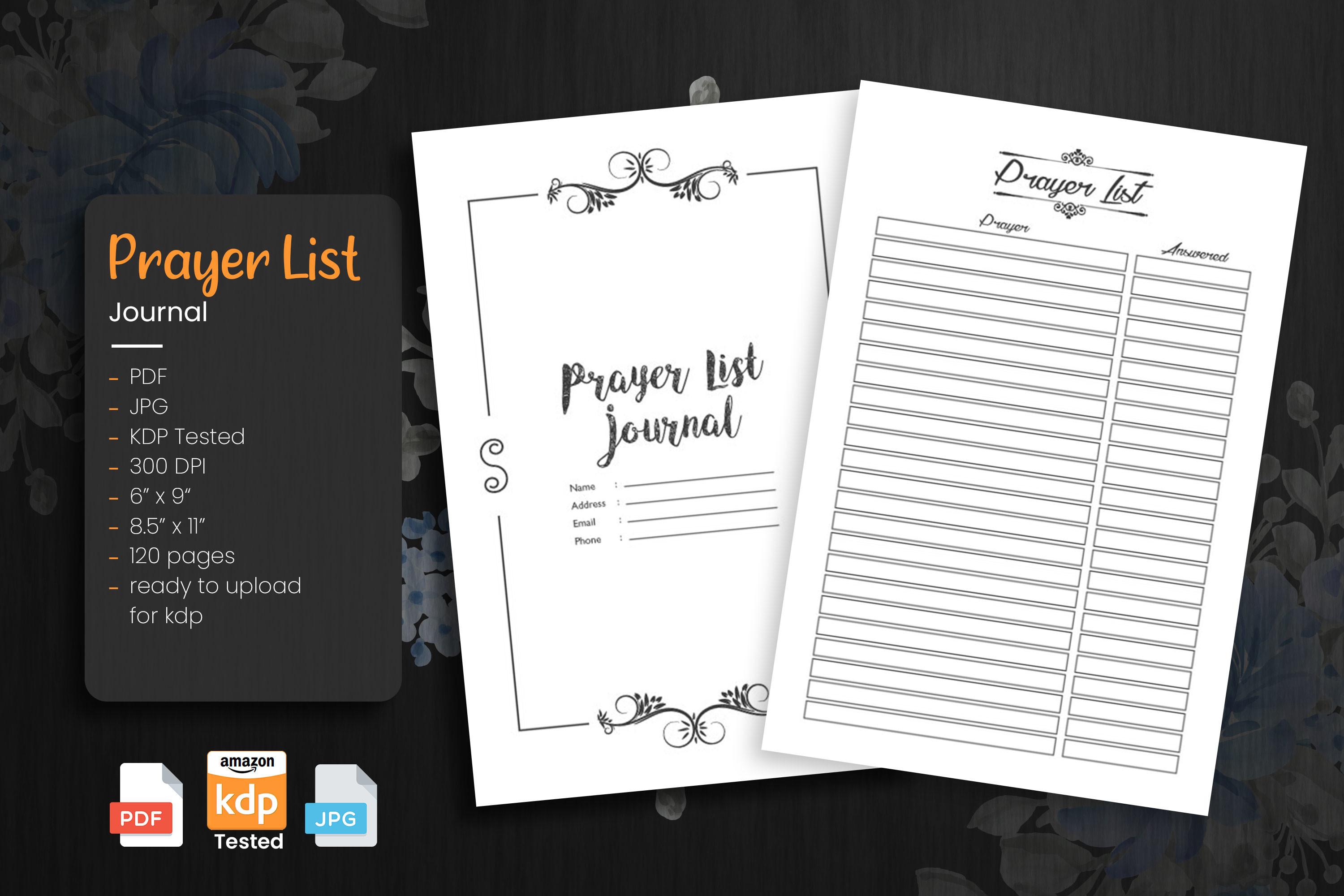 Prayer List Journal ~ KDP Interior