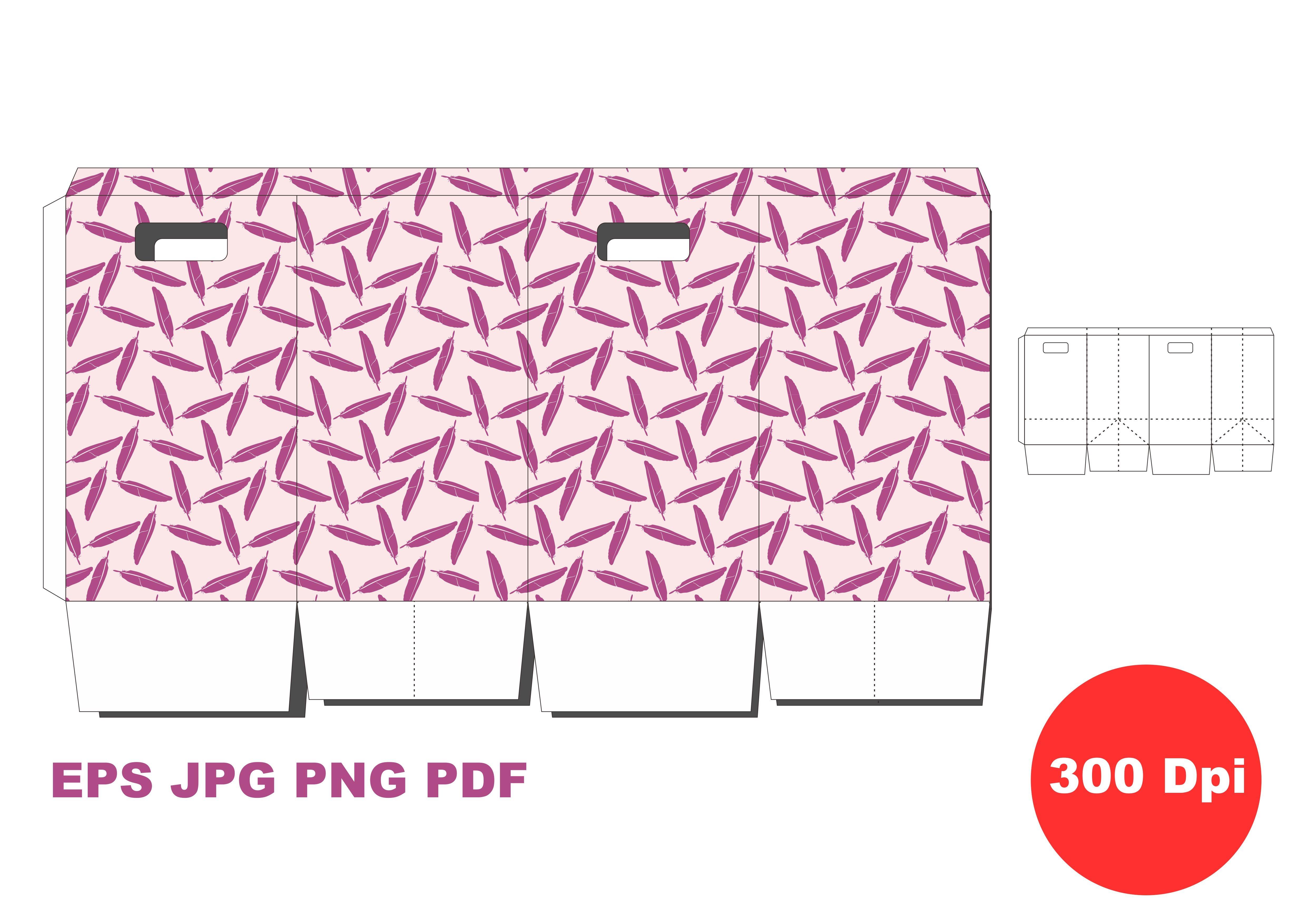 Paper Bag with Feather Pattern Theme