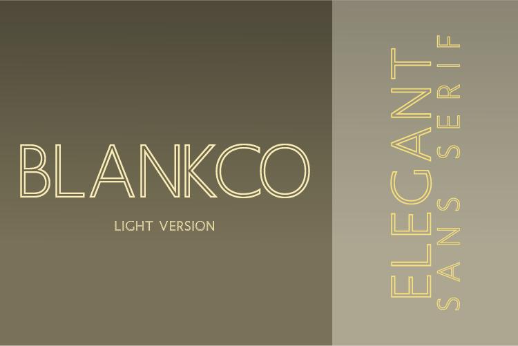 Blankco Outline Light Font