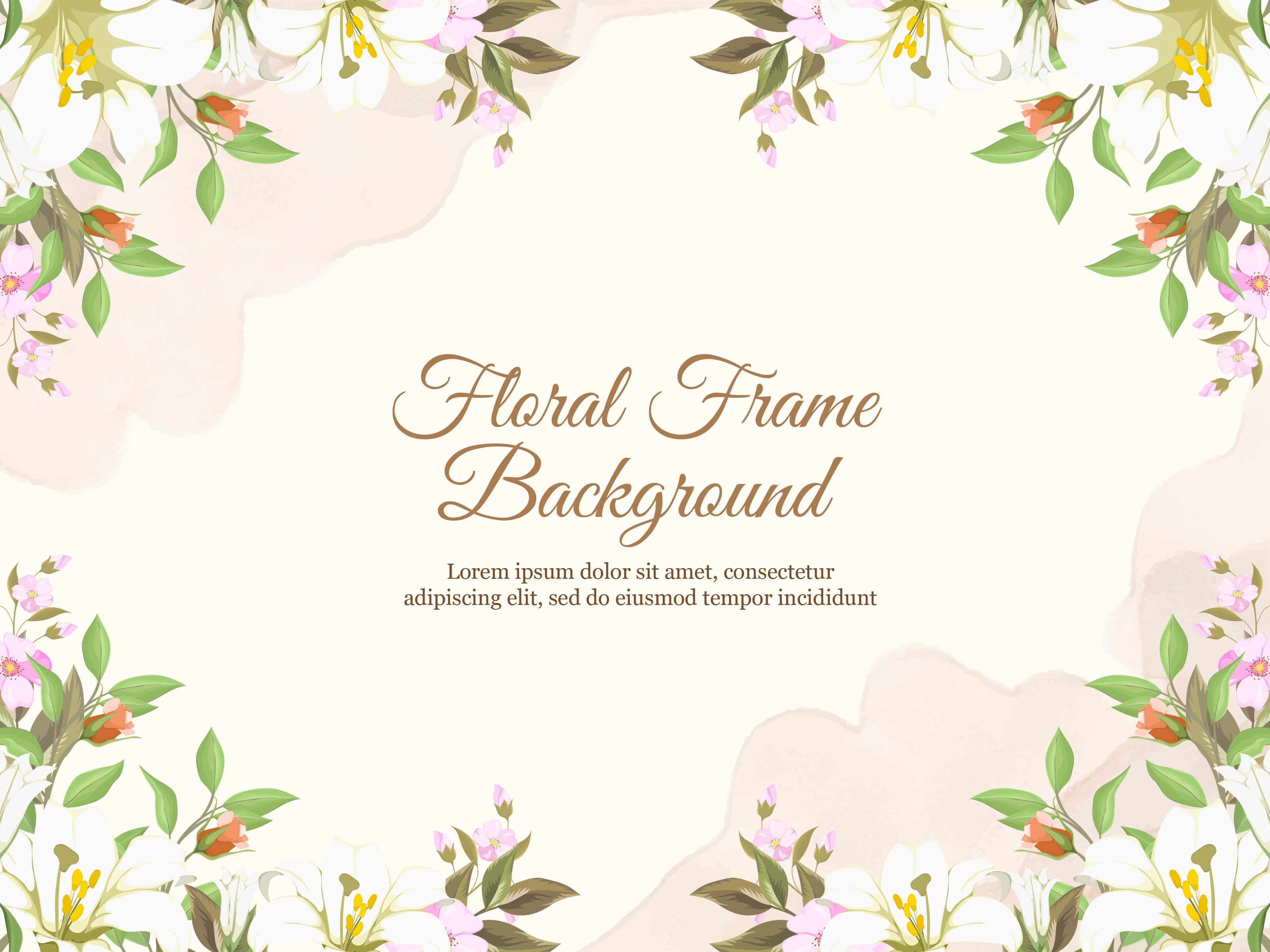 Wedding Banner Background Floral Design