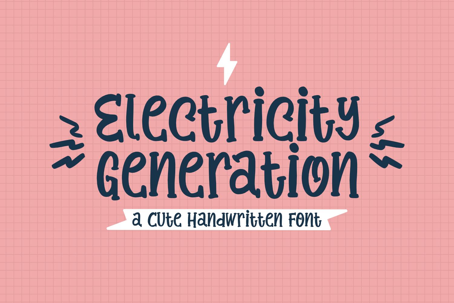 Electricity Generation Font