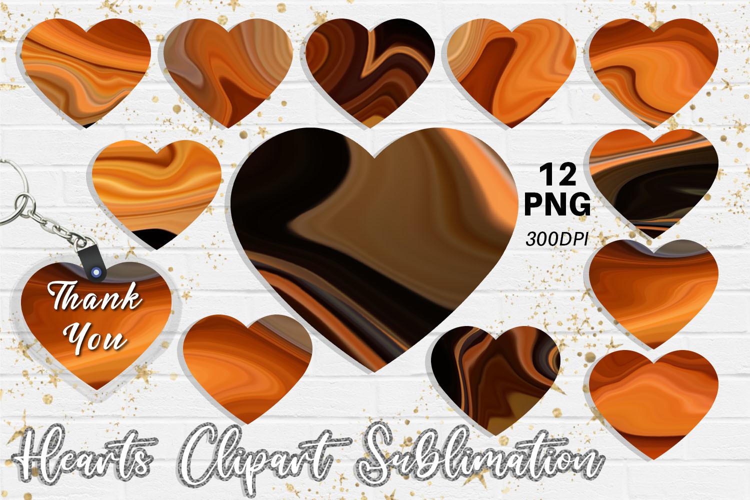 Hearts Sublimation Design Wave Texture