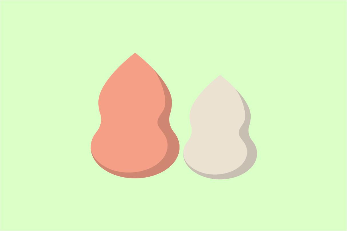 Beauty Sponge Cartoon Flat Vector