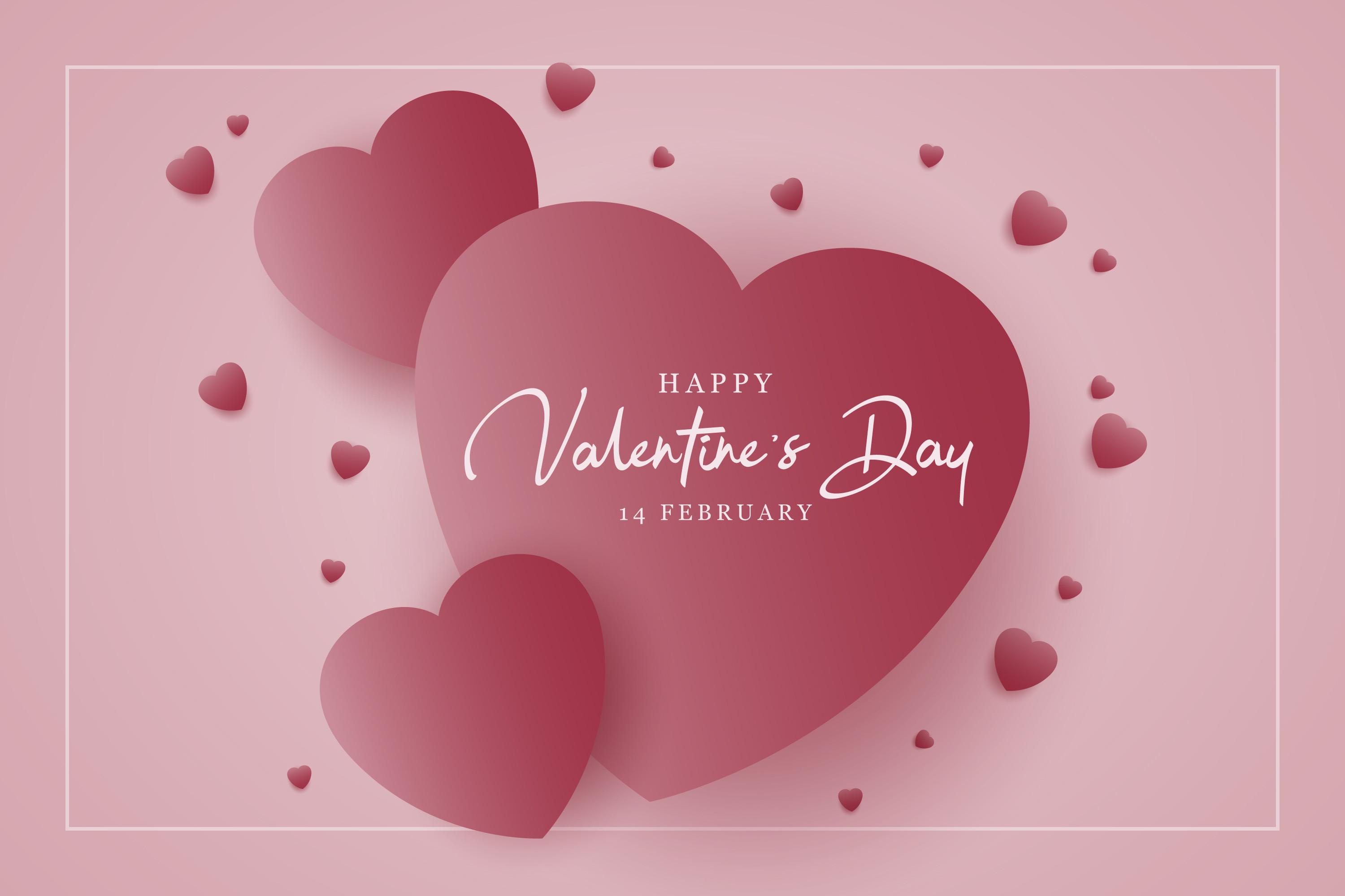 Minimalist Happy Valentine's Background