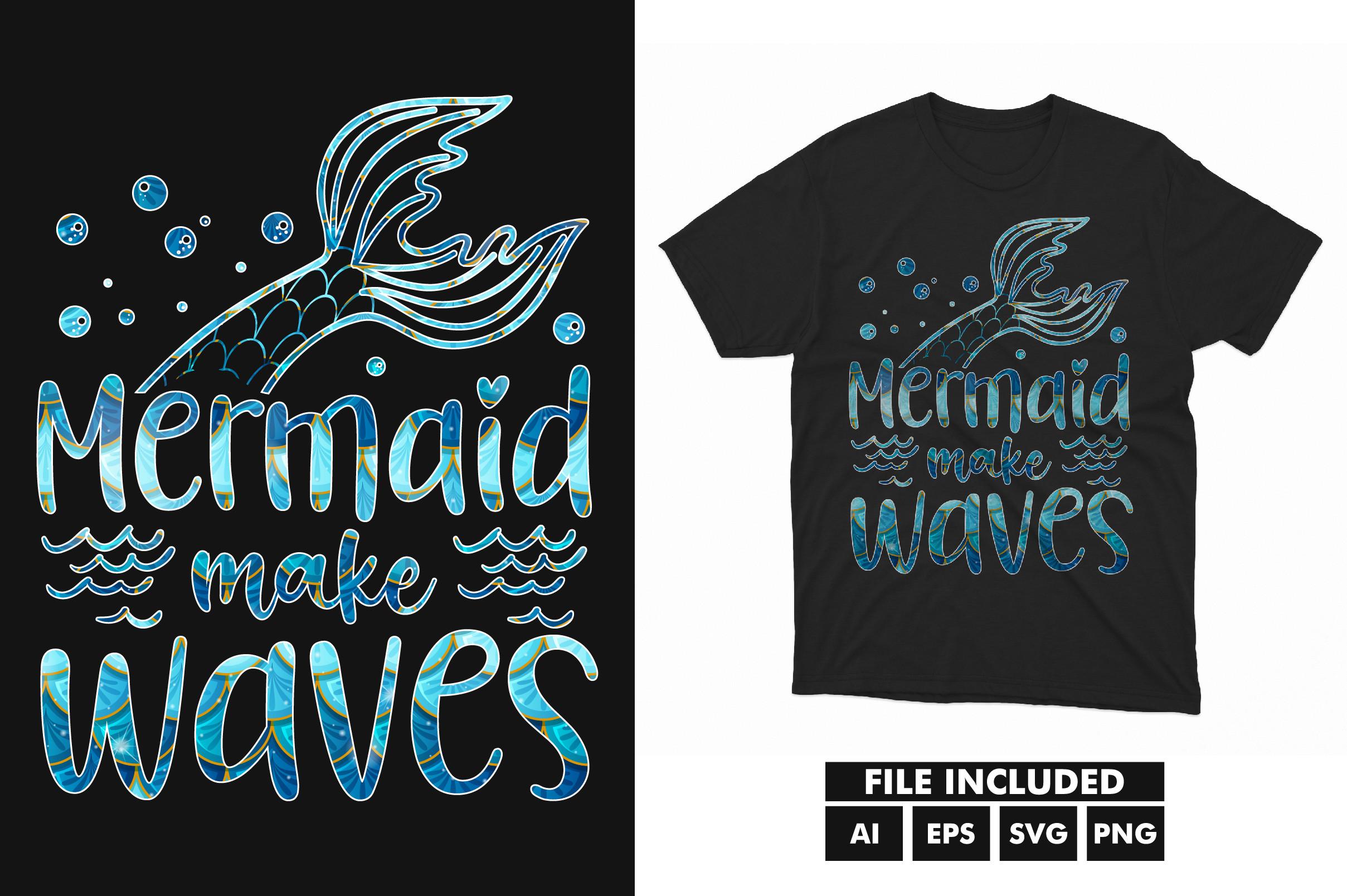 Mermaid T-shirt SVG Design