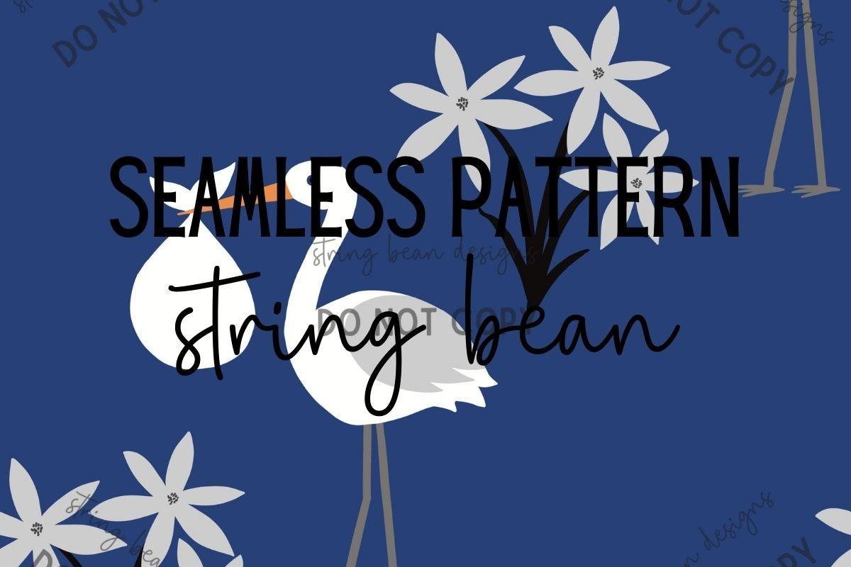 Blue Storks Seamless Pattern Paper
