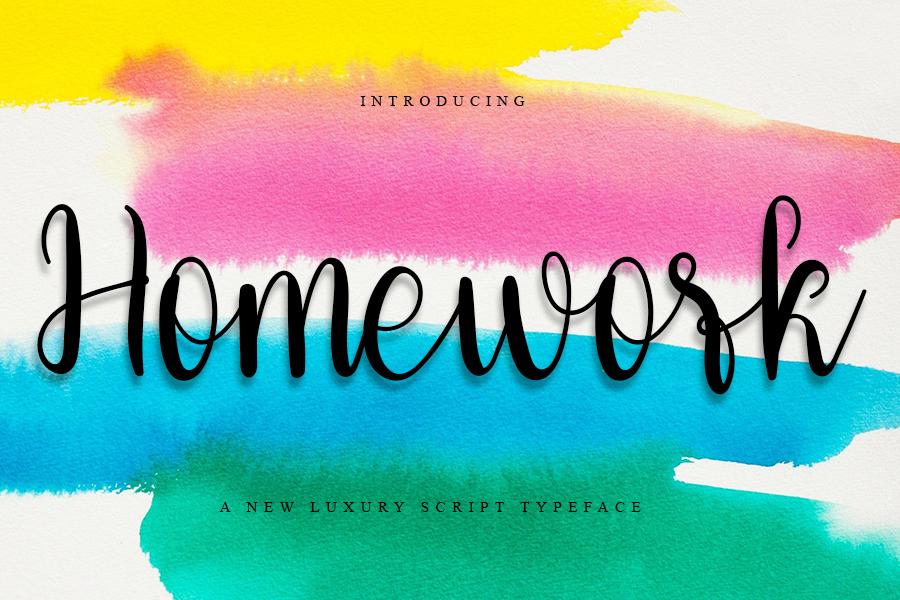 Homework Font