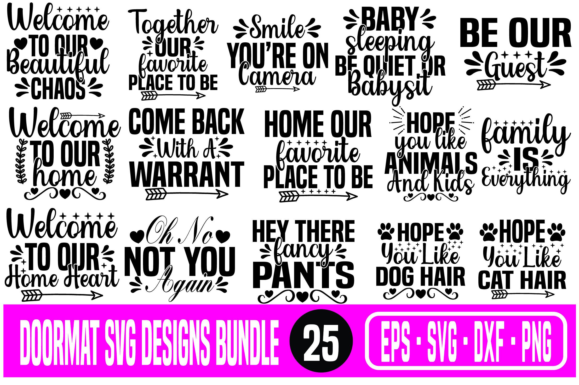 Doormat SVG Designs Bundle