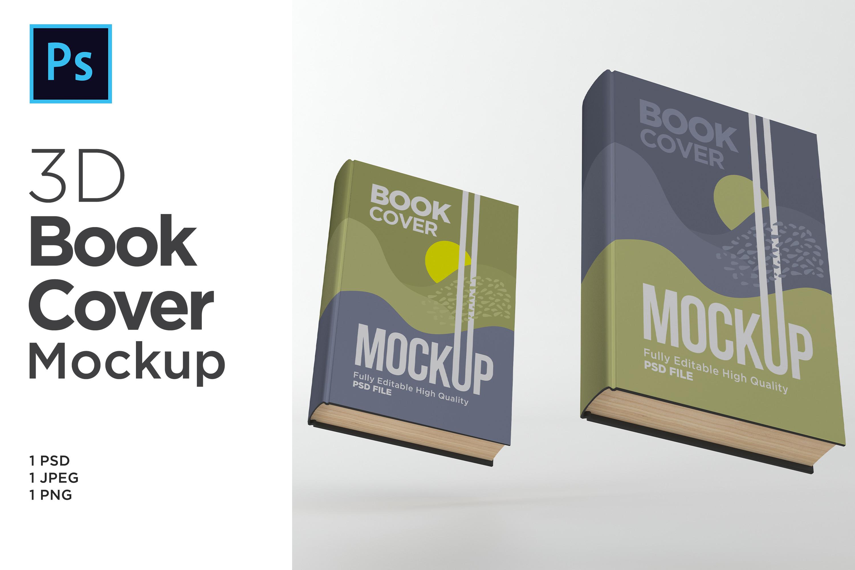 Book Cover Mockup 3d Rendering